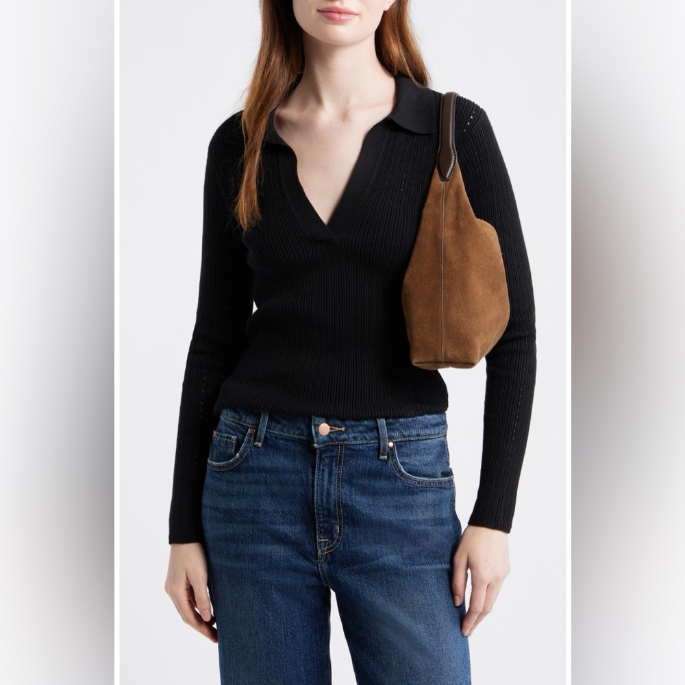 NWT Madewell The Mylie Suede Shoulder Bag in Light Umber - Picture 2 of 10